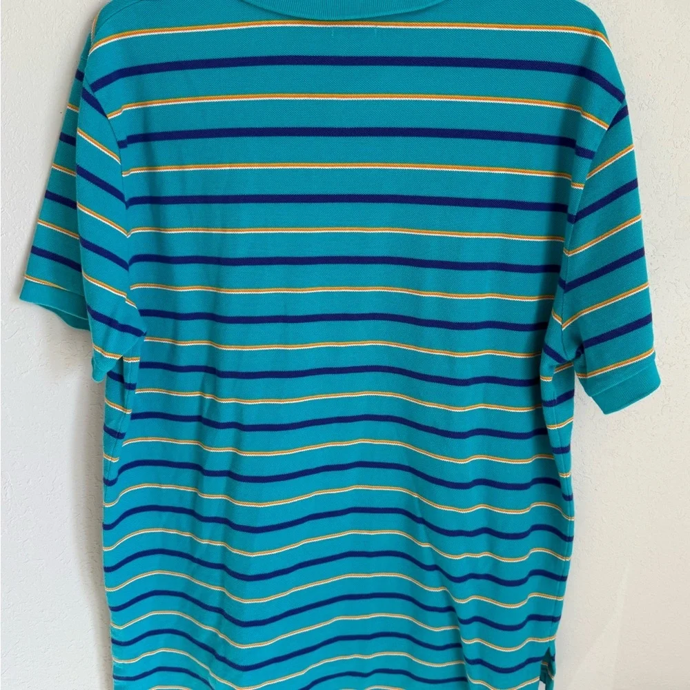 Men’s XL Turquoise Polo Ralph Lauren Retro, Stripped, Custom Fit, Preppy Polo - Picture 5 of 5